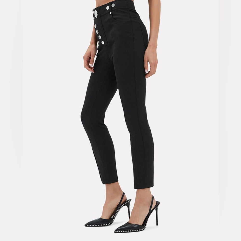 ALEXANDER WANG High Waist Snap Ponte Leggings Size 8 - Picture 2 of 7